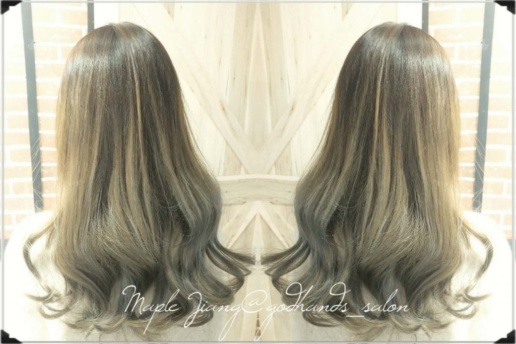 Balayage Ombre with Ash Tone